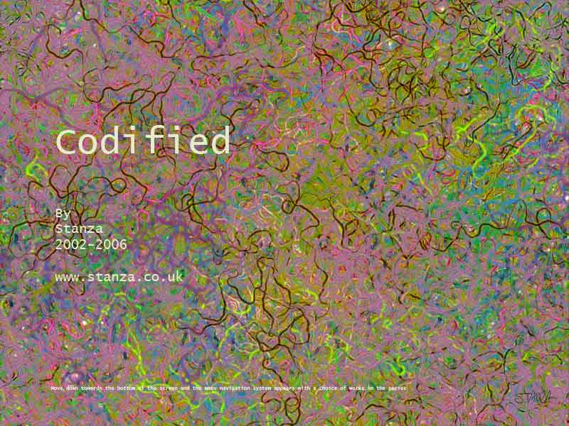 net art generative art. Codified: Trying to imagine where you've been and where you are going in a mine full of data". 2002-6. Artwork by Stanza