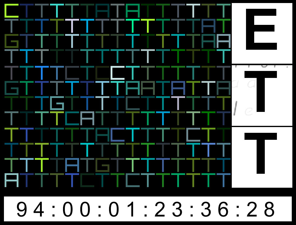 Stanza DNA artwork clock