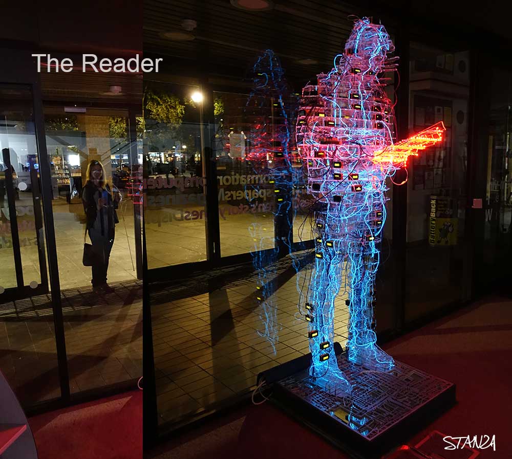 Stanza data sculpture artwork. AI and machine learning.