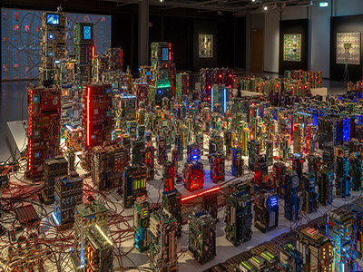 A large scale interactive art installation 