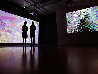 A large scale interactive art installation 