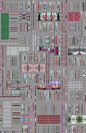 Rhythms Of Information And Power. 100 cm by 100cm. Unique signed artwork. 