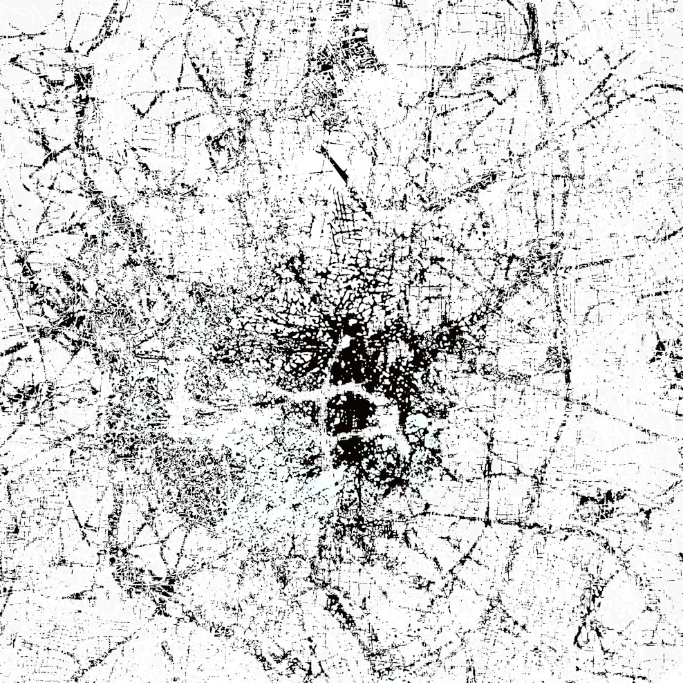 Stanza, data maps , contemporay art, painting with data, new paintings, Data and the city, data paintings, data visualisation, the information city, maps, mapping, big data artworks, infomatics, art map. Goldsmiths College,