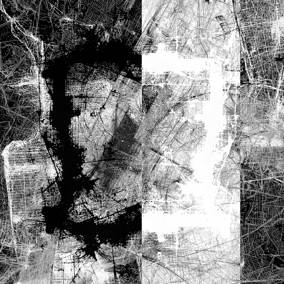 Stanza, data maps , painting with data, new paintings, Data and the city, data paintings, data visualisation, the information city, maps, mapping, big data artworks, infomatics, art map.