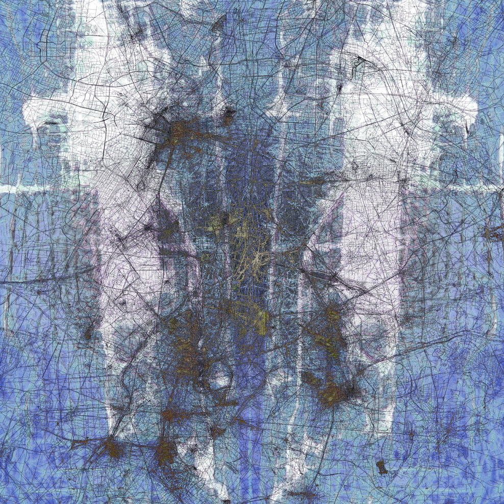 Stanza , data Maps,software, art, maps of behaviours, Stanza, artist , maps , data, painting, Art, city, maps, urbaN, coded city, canvas maps , constucted cities, smart city, internet of things, metropolis. The concepts of the city of noise, the control city of data, the living breathing city space