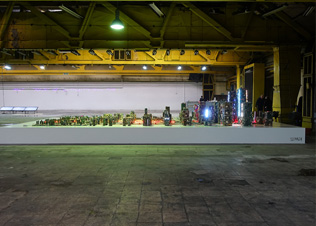 A large scale interactive art installation 