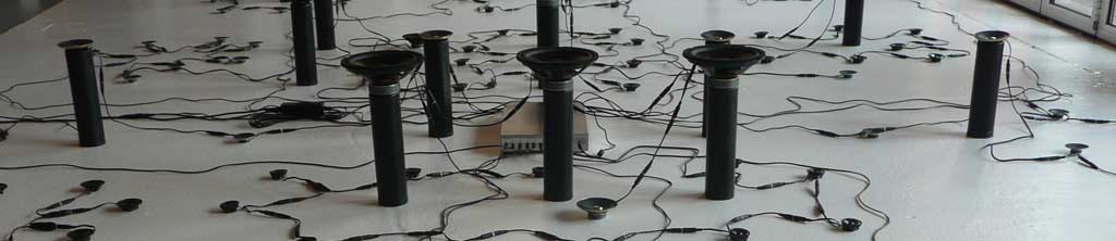 Sonicity is a responsive installation, a sonification of the data space.stanza