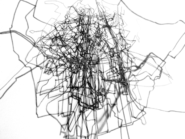 Stanza GPS Drawings Memory Mapping tracing journeys through the urban tapestry