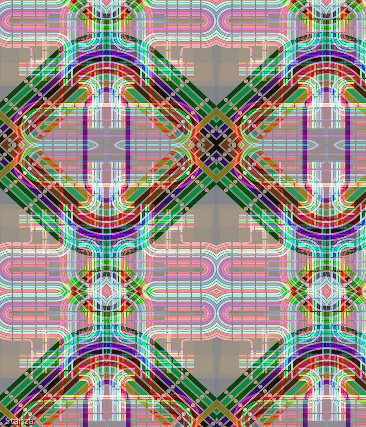 Artwork On Canvas Size 120 by 140cm Signed Stanza 