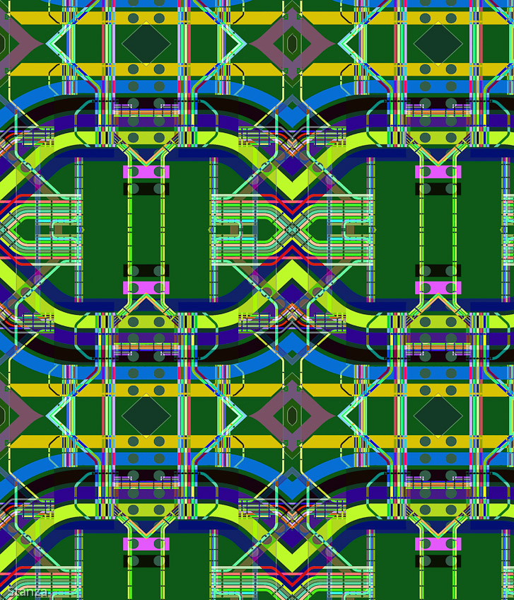 Artwork On Canvas Size 120 by 140cm Signed Stanza 