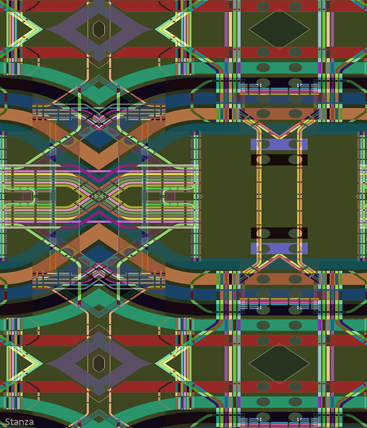 Artwork On Canvas Size 120 by 140cm Signed Stanza 