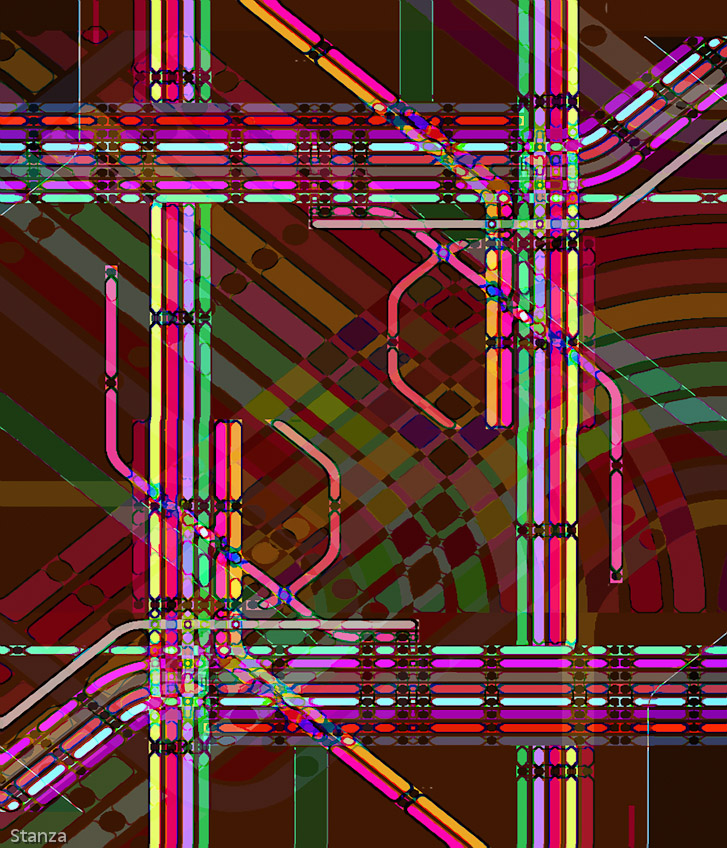 Artwork On Canvas Size 120 by 140cm Signed Stanza 